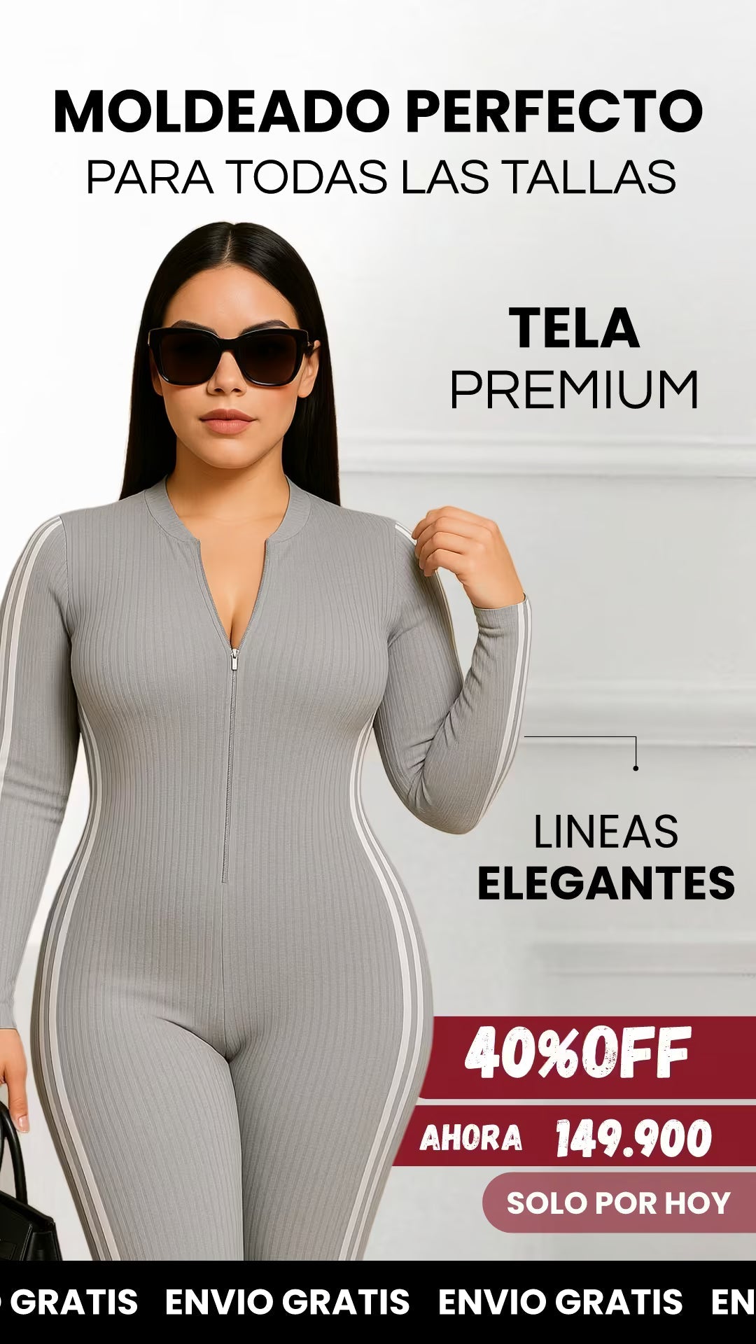 Grey Flow, enterizo deportivo premium