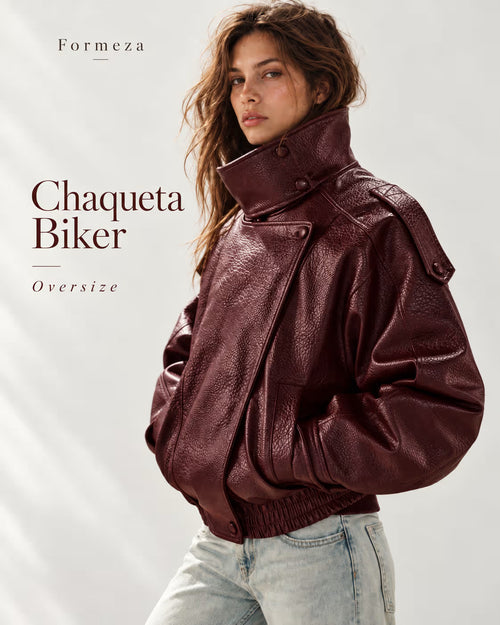 Chaqueta Biker Oversize