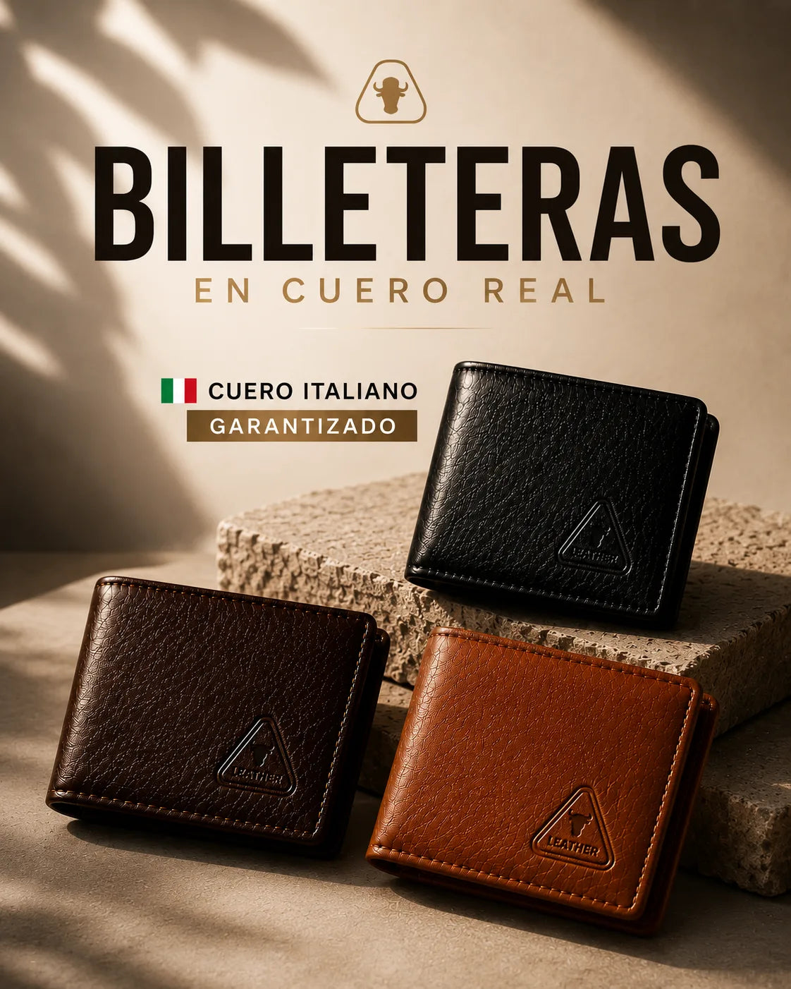 Leather, billetera en cuero italiano