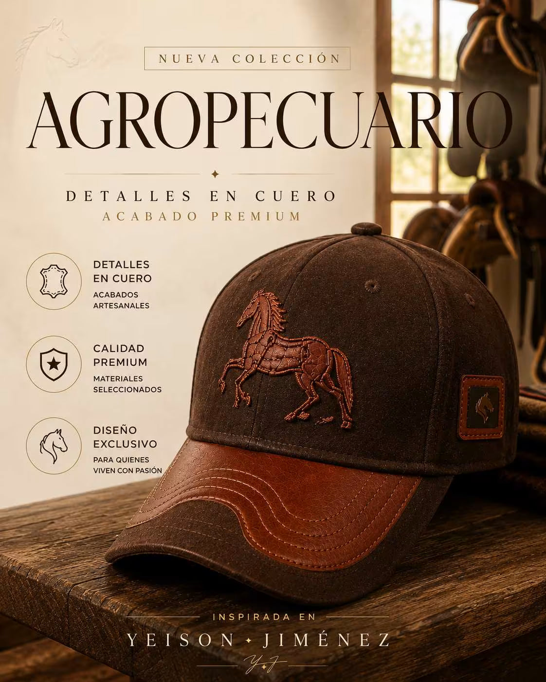Agropecuario© - Gorra con cuero