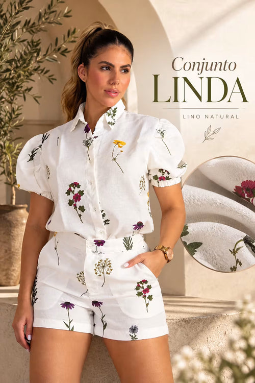Conjunto veraniego en Lino