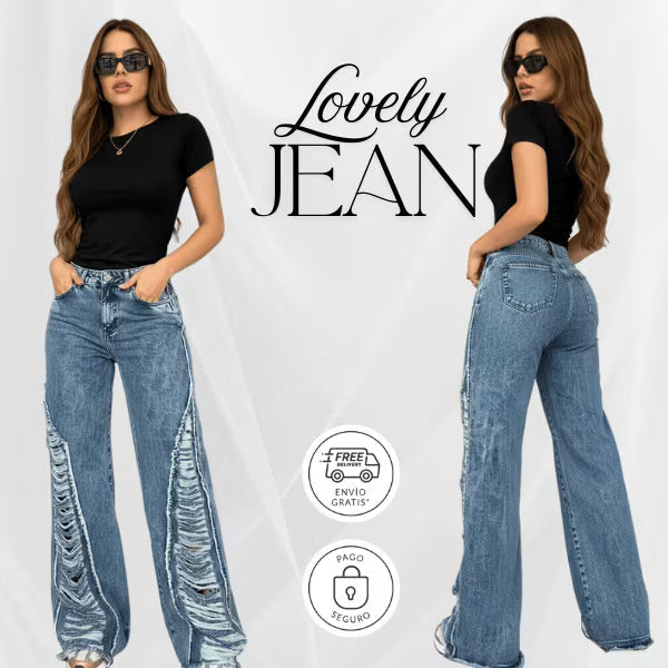 Lovely, jean mom flat en tendencia