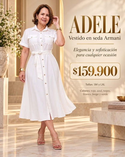 Vestido Adele en seda para damas elegantes